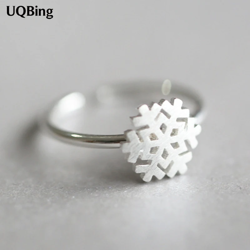 

New Arrivals 925 Sterling Silver Snowflake Rings Adjustable Rings