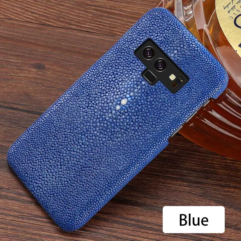 Чехол для телефона для samsung Galaxy Note 9 8 5 4 S5 S6 S7 край S8 S9 плюс A5 A7 A8 J5 J7 тайский серебряный жемчуг рыбы ската Dasyatis akajei Капа - Цвет: Синий