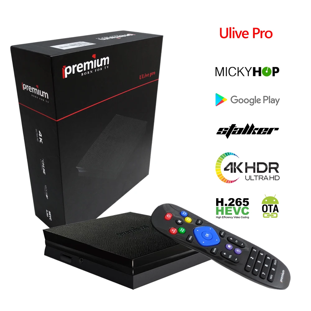 ipremium Ulive Pro Europe Arabic English Iran Russia Turkey EX-YU Latin Brazil IPTV 4K BOX with Mickyhop Android GooglePlay | Электроника