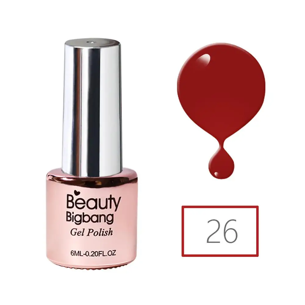26 BeautyBigBang 6 мл 36 цветов замачивается сверху гель для ногтей УФ поли гель лак для маникюра эмаль полигель гель лак для верхнего покрытия мате ногтей - Цвет: 26