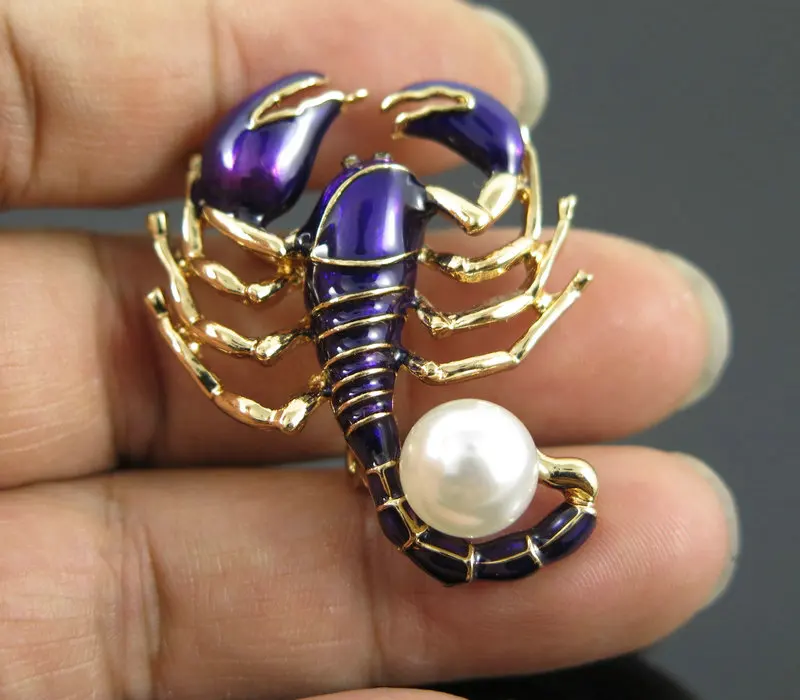 Red And Purple Enamel Scorpion For Women Men Alloy Animal Party Weddings Banquet Brooch Gifts | Brooches