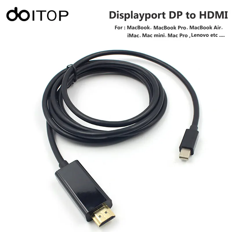 HD 1080P Thunderbolt Mini Displayport DP-HDMI кабель адаптер папа-папа конвертер для Macbook |