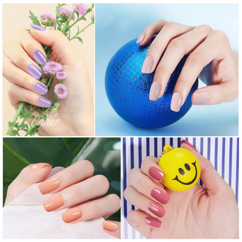 Modelones 6 шт цветная серия Гель-лак для ногтей Набор сделай сам французский стиль