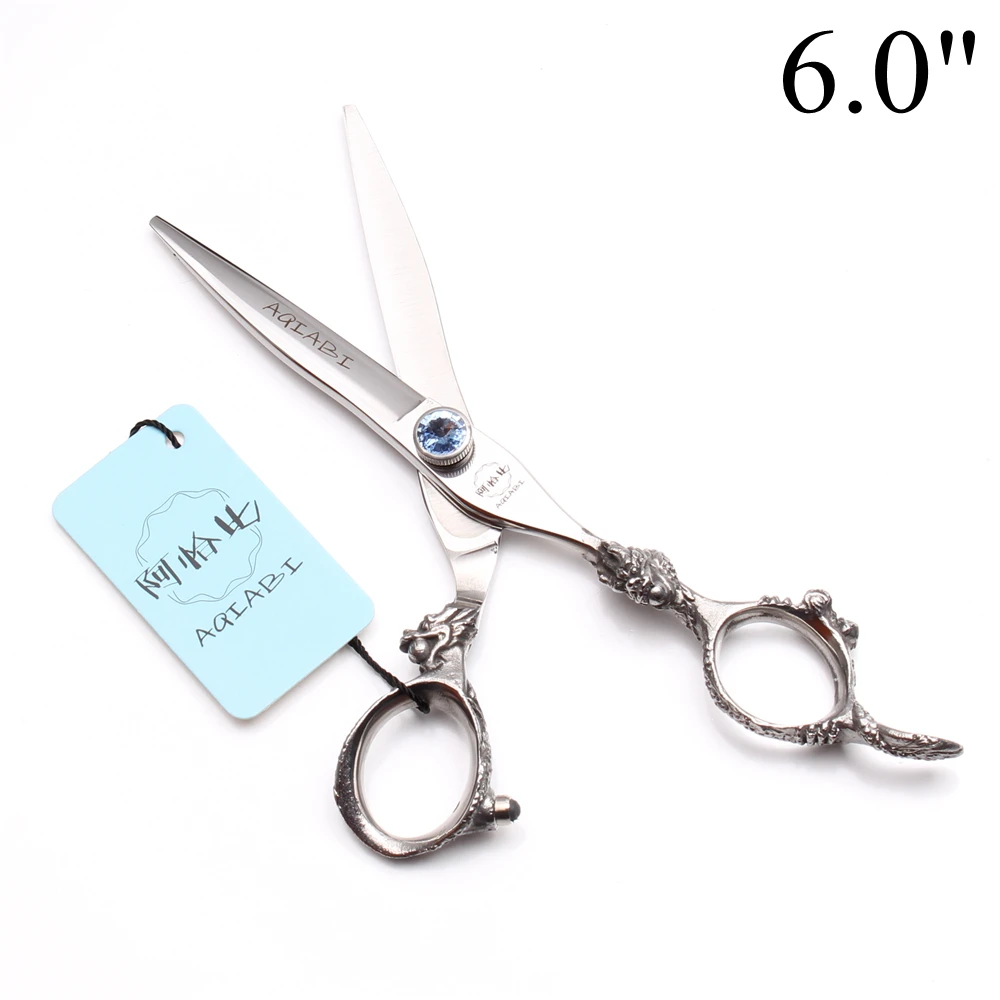 6&quot 17.5cm Japan 440C AQIABI Barber Shop Cutting Shears Thinning Scissors Hair Clippers Professional Hairdressing A9108 | Красота и