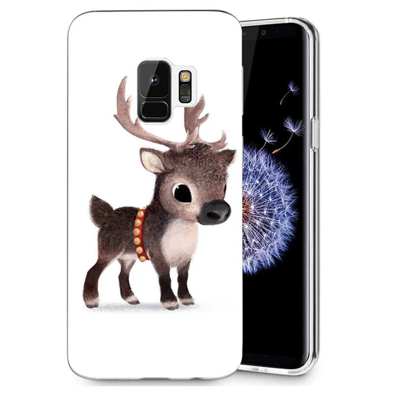 For Samsung Galaxy S9 S9Plus S8 Plus S7 edge Note 8 J500 A3 A5 2016 2017 Cover Deer Painted Pattern Soft TPU Silicone Case E028 |