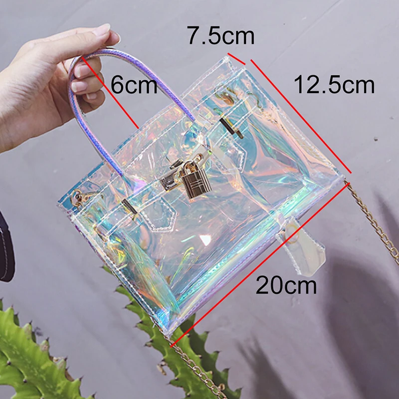 Прозрачная сумка для женщин маленький мессенджер из прозрачного ПВХ с