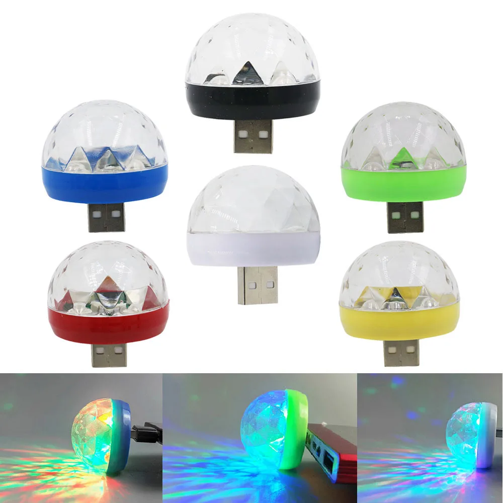 Led USB автомобильный атмосферный свет 5 в RGB мини красочный 4 Вт сценическое