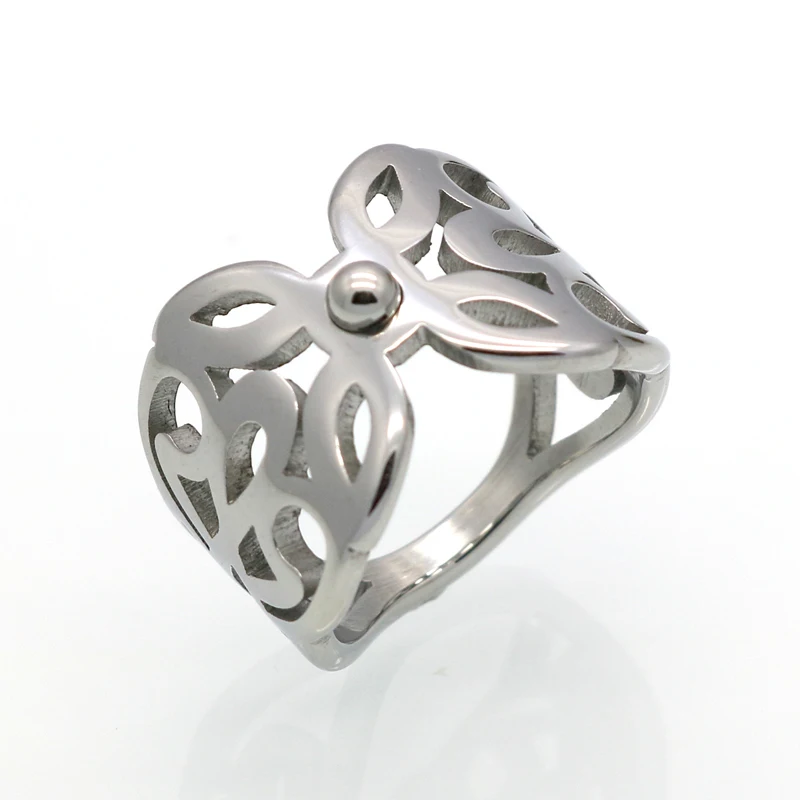 Полые золотые кольца с цветами в стиле панк женские стек простые средней длины