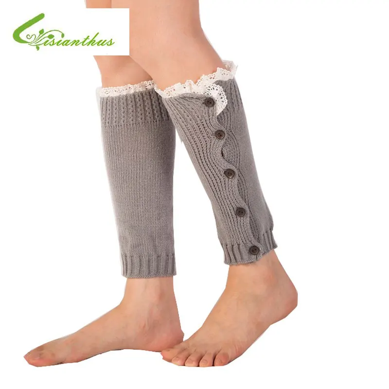 Детские гетры 1 пара модные зимние вязаные крючком мягкие кружевные леггинсы до