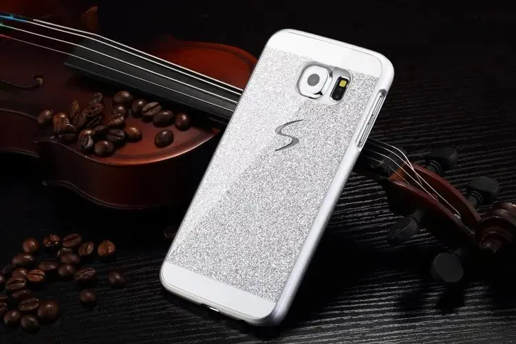 Мода роскошные побрякушки блеск жесткие чехол кожного покрова для Samsung S6