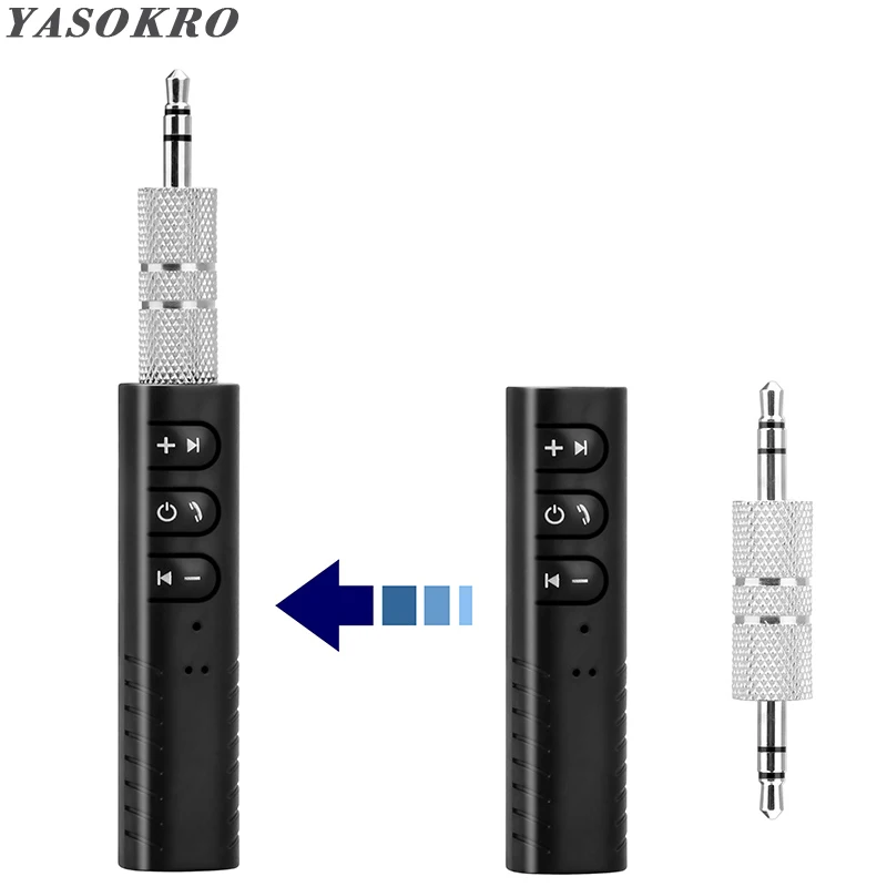 Автомобильный Bluetooth приемник YASOKRO с разъемом AUX 3 5 мм bluetooth громкой связью адаптер