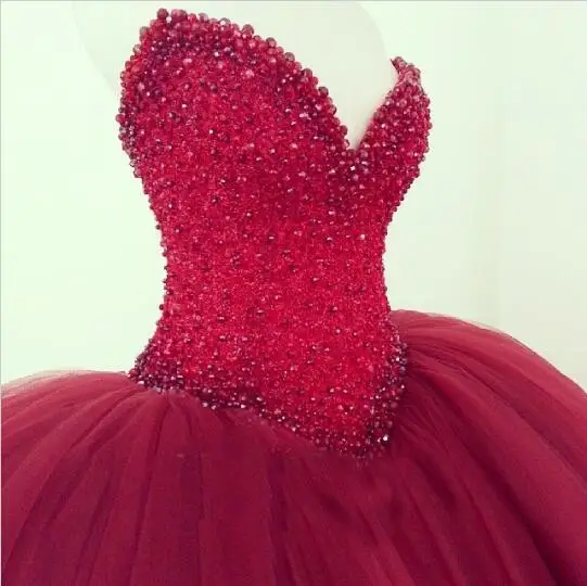 Пикантные Vestidos Де Новия с украшением в виде кристаллов красная Свадебная платья