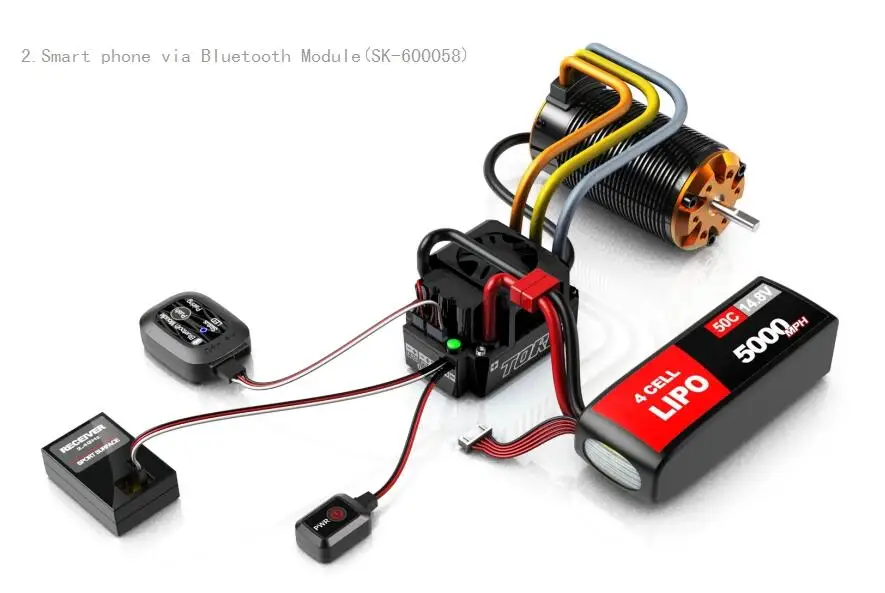 

SKYRC TORO TS150A 1/8 Car Brushless Sensored ESC Support Bluetooth For Rc Cars Parts