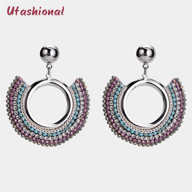 Букле D'oreille Femme 925 Серебряный иглы стерлингового Серебряные Серьги европейских