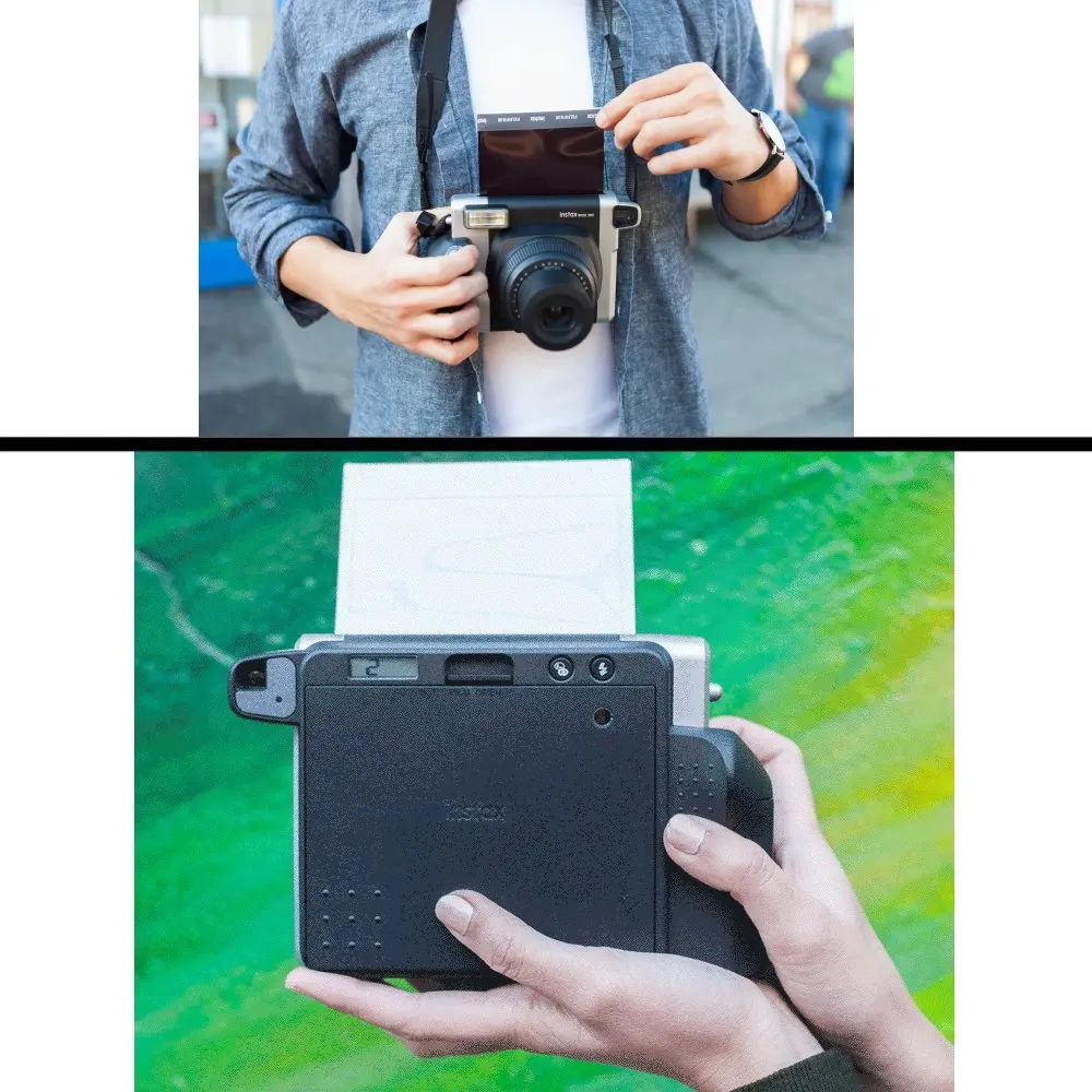 Fujifilm Instax Wide 300 черная пленка для камеры + 20 листов Fuji Instant 210 фотобумага мягкий