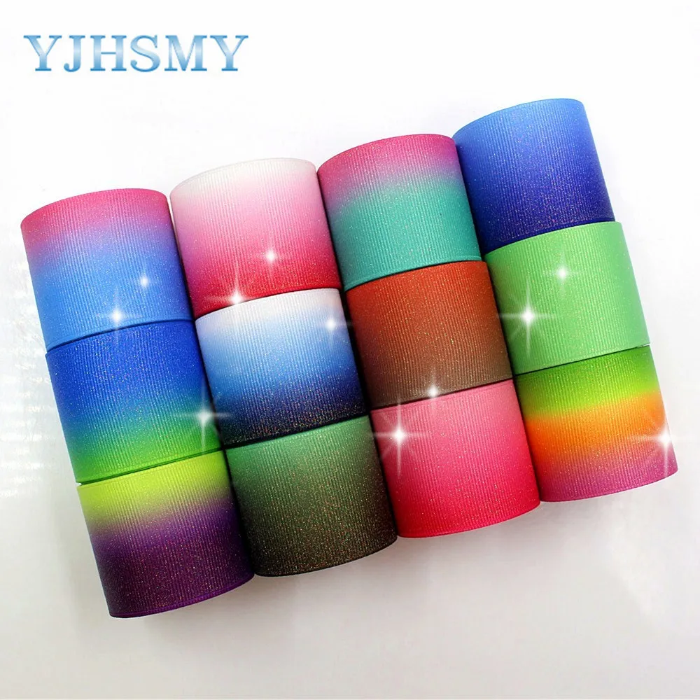 YJHSMY 1712153 38 мм 10 ярдов ленты для вспышки термопечать grosgrain Свадебные аксессуары DIY