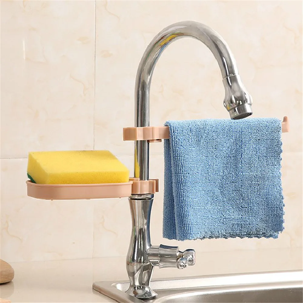 Hanging Storage Rack Bathroom Kitchen Utensil Box Rag Soap Shelf | Дом и сад