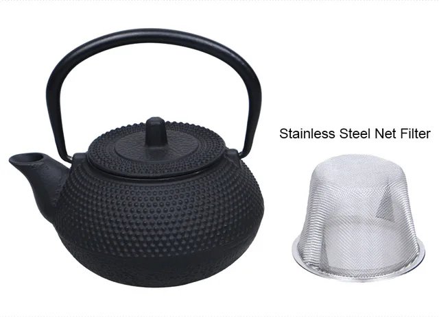 High Quality Cast Iron Teapot Japanese Tetsubin Tea Pot Kettle Drinkware Tools 300ml Kung Fu Infusers Stainless Steel Net Filter | Дом и сад