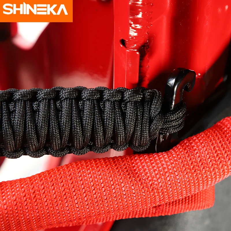SHINEKA Car Adjustable Door Restriction Limitation Protection Rope Strap for Jeep Wrangler JK JL 2011-2018 Limiting Hinge | Автомобили и