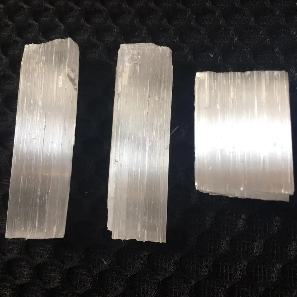 30g Natural White Selenite Stick Wand Rough Specimen Chakra Energy Crystal Healing | Дом и сад