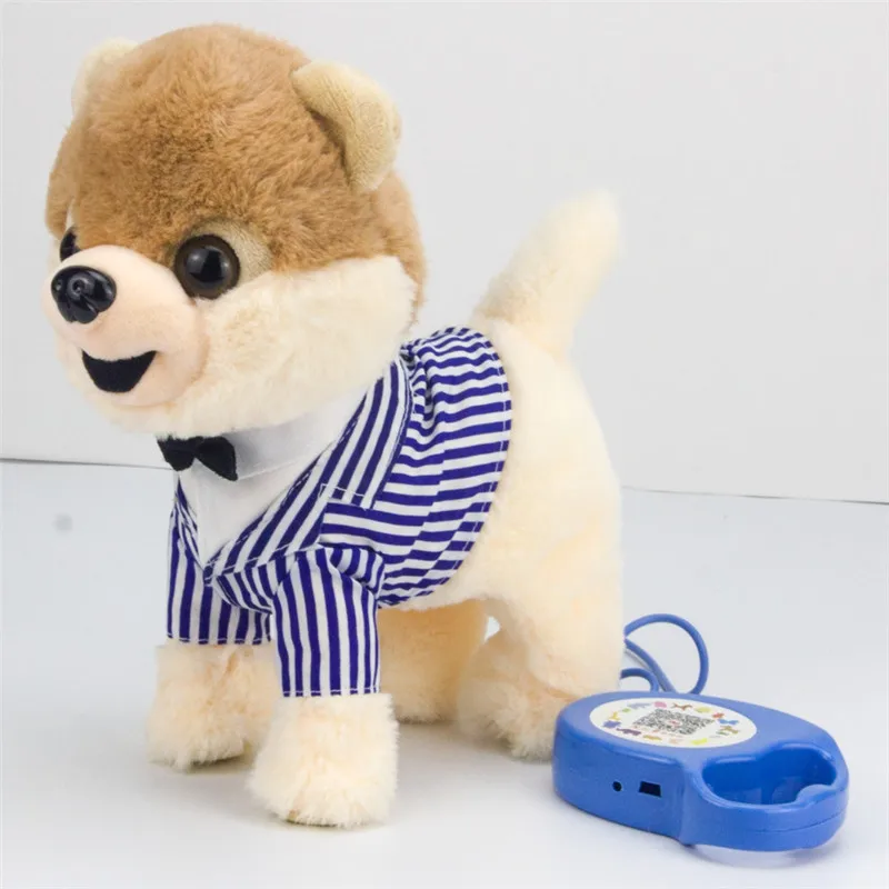 Электрическая прогулочная собака 1 песня, плюшевая игрушка, мягкая игрушка-животное, Электронная музыкальная собака, поводок, игрушка для д... от AliExpress WW