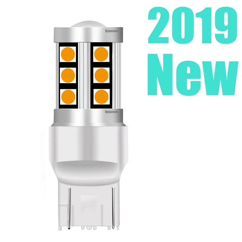 2 шт. 2019 Новинка T20 7443 W21/5 W 15 SMD 3030 светодиодный задний фонарь для автомобиля