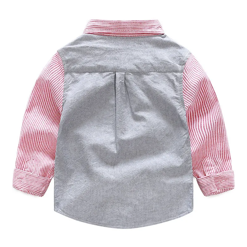 Рубашки для мальчиков хлопковая одежда детей школьная форма с длинными рукавами