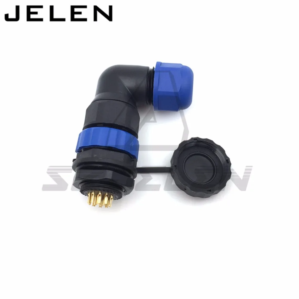SD20 90 degree elbow waterproof connector 14pin plug and socket IP68 Panel Mount power Cable |