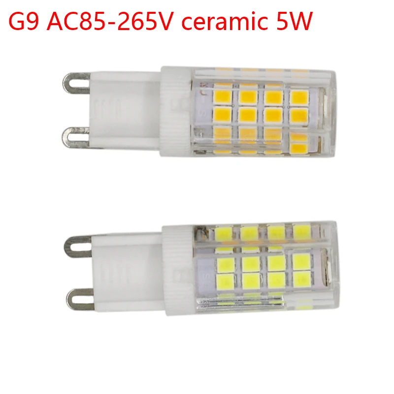 Новый G9 5 Вт AC85V 265V SMD2835 52 светодиода без мерцания заменить 60 галогенные