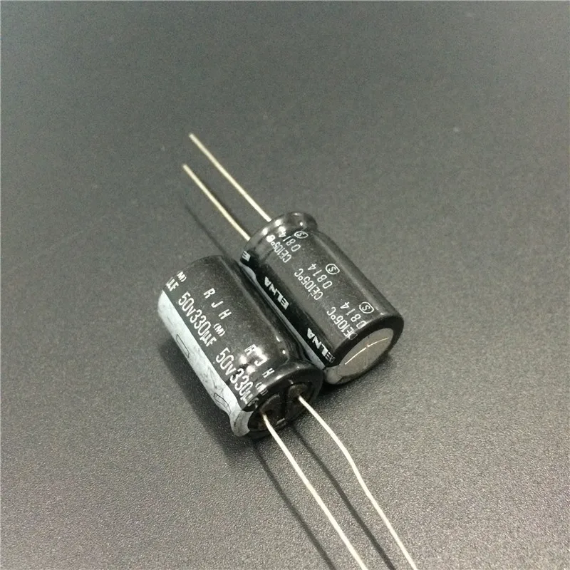 10 шт. 330 мкФ 50 в ELNA RJH серия 12 5x20 мм Супер Низкое сопротивление 50V330uF аудио класс