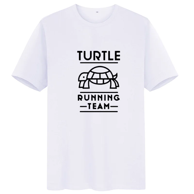 Женская футболка с принтом ONSEME Turtle Running Team забавная свободная коротким рукавом