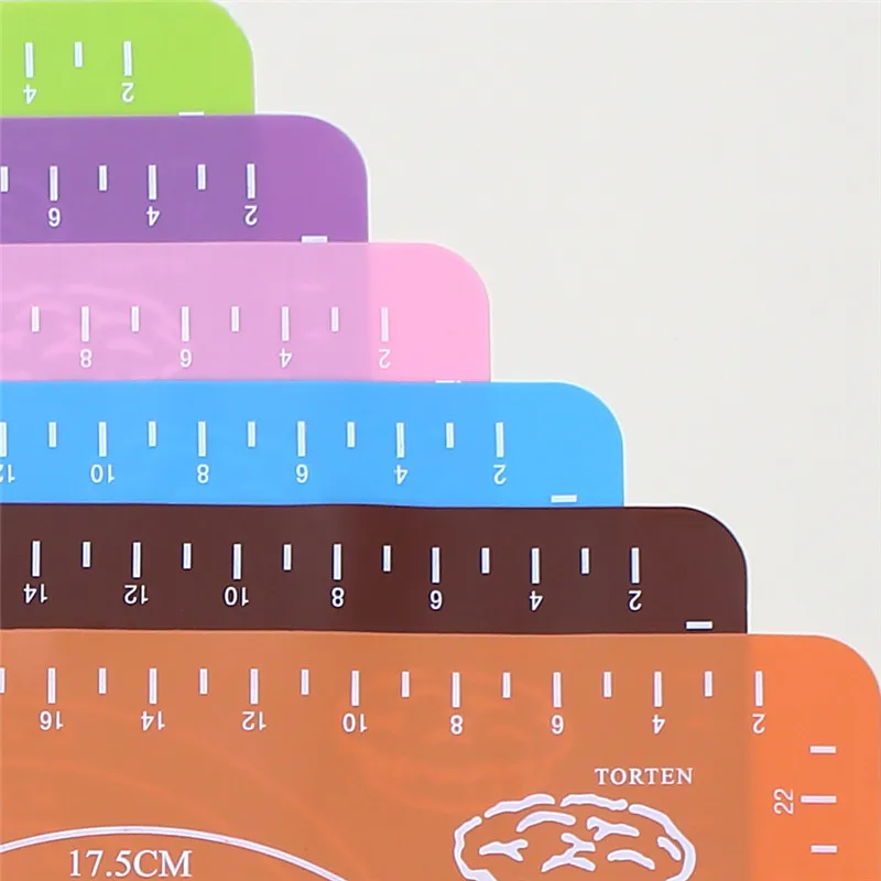 Силиконовый эмалированный коврик разных цветов и размеров со шкалой
