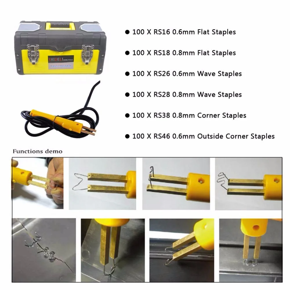 Mr Cartool 110 В 20 Вт пластиковый комплект для ремонта бампера горячий Степлер