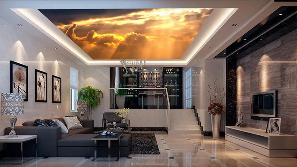 3d обои на заказ рефракция солнечного света потолочные фрески небо украшения дома
