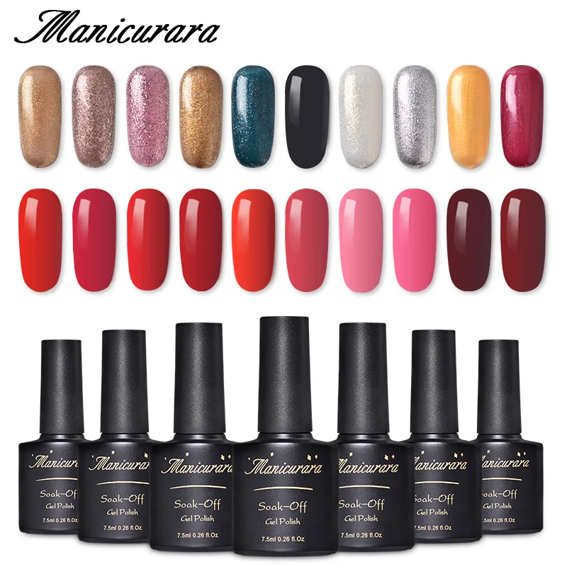 Manicurara 58 цветов Гель лак для ногтей краска полупостоянные ногти художественный