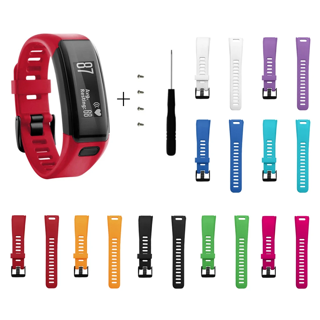 Новый Сменный силиконовый ремешок для Garmin vivosmart HR однотонный