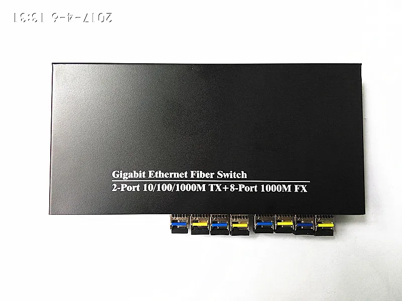 10-портовый гигабитный волоконный коммутатор с 2 портами RJ45 + 8-портовый sfp сетевой 4