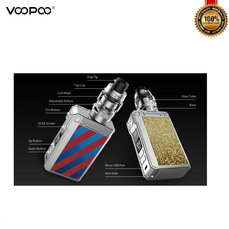 В наличии оригинальный набор VOOPOO Alpha Zip 180 Вт коробка мод с 4 мл Maat Vape Танк MT M2 M1