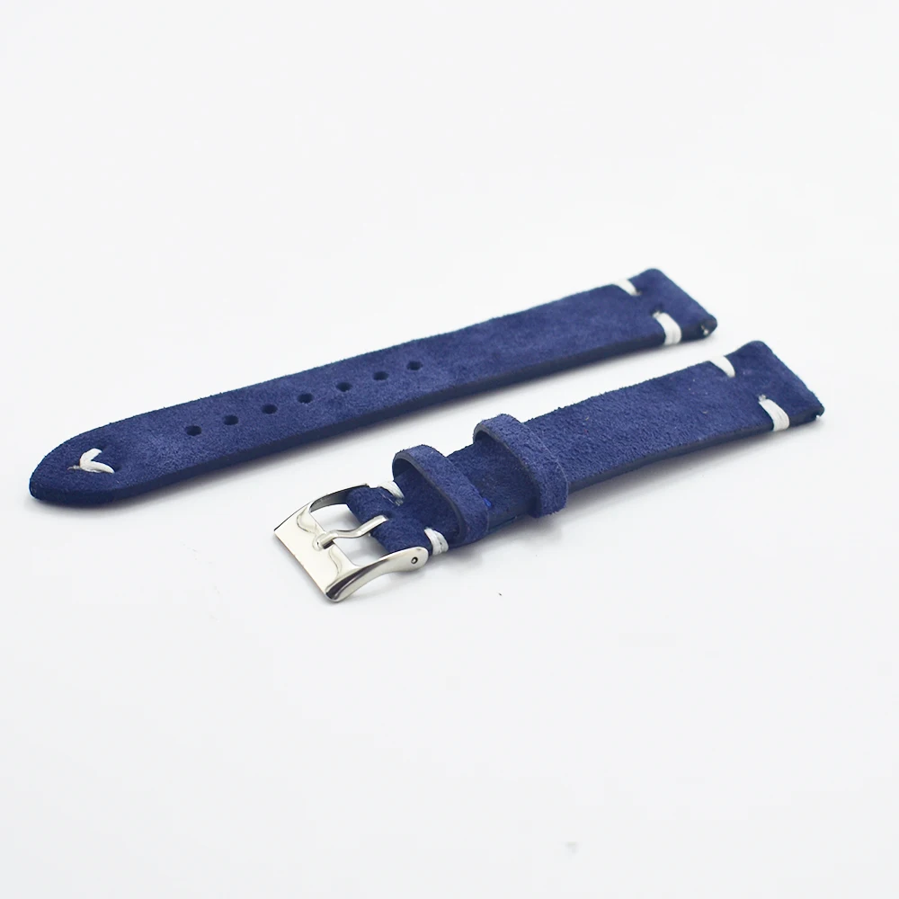 Blue and White Ремешок для часов Onthelevel из мягкой телячьей кожи и натуральной замши ремешок для часов 18 мм 20 мм 22 мм ремешок для часов Rolex_watch аксессуары браслет - Цвет ремешка: Blue and White