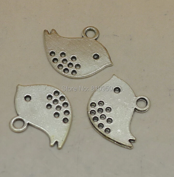 

120pcs/lot 12x15mm Metal/Alloy Antique silver Color Bird Charms pendant Jewelry Accessory Findings