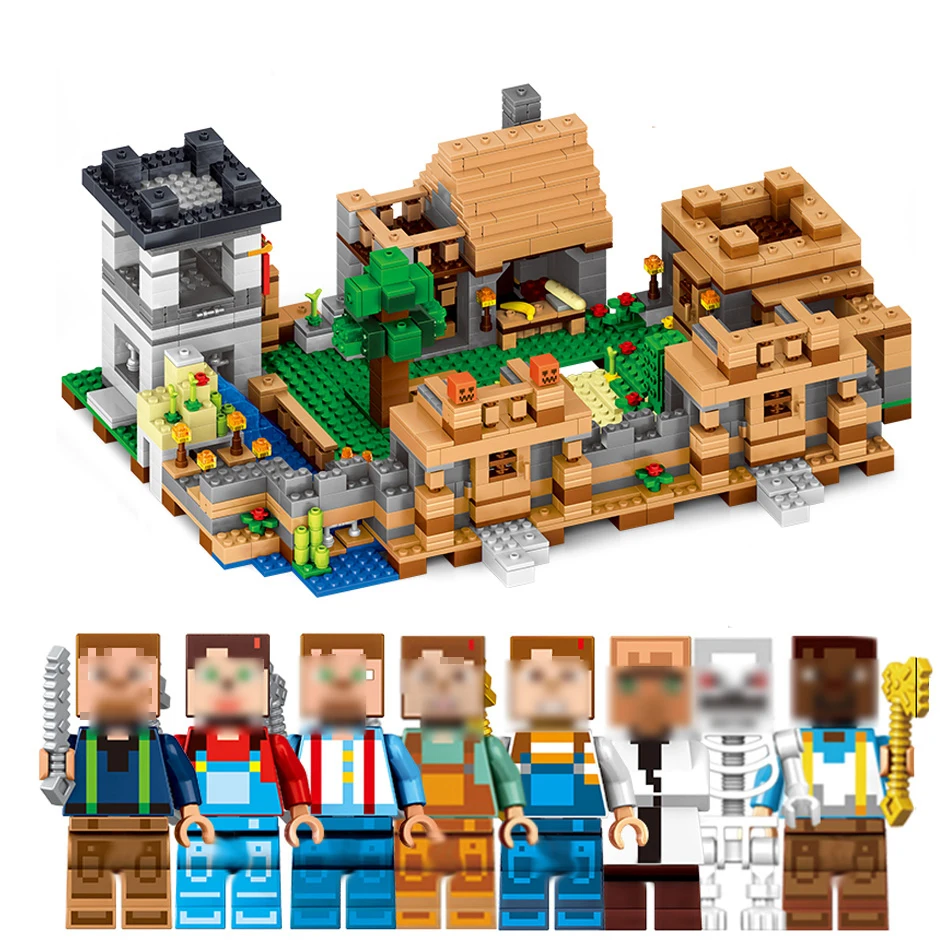 Картинки наборов лего майнкрафт деревня