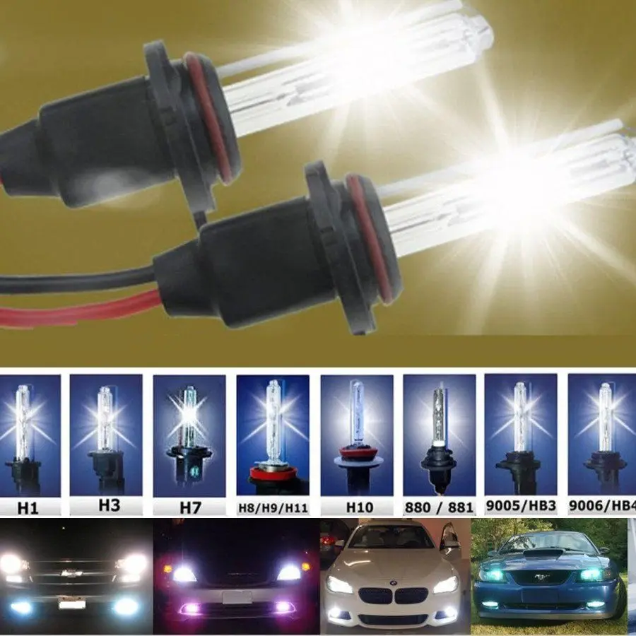 Ксеноновая сменная лампа HID H7 H1 H3 H11 9005 9006 880 35 Вт 55 12 В Автомобильная фара 4300k 5000k 6000k