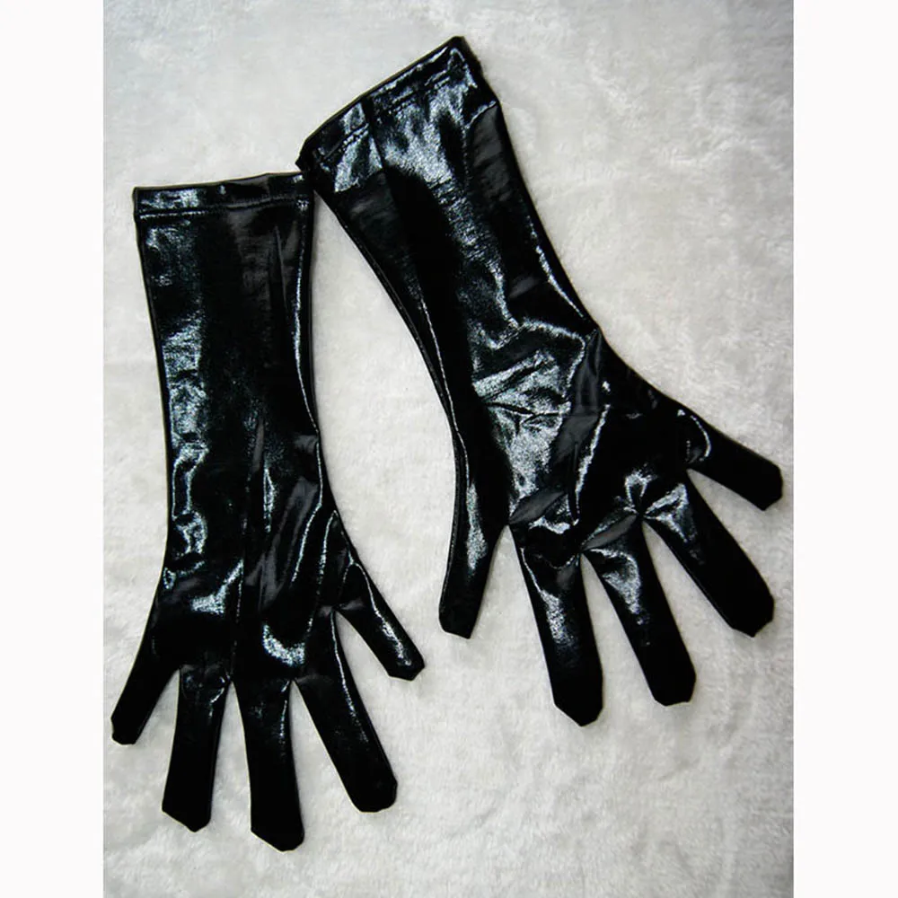 Длинный комбинезон без рукавов из искусственной кожи с эффектом влажности