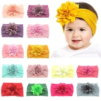 yundfly cute newborn toddler baby girls head wrap lotus flower knot turban headband hair accessories birthday gifts for 0 3y