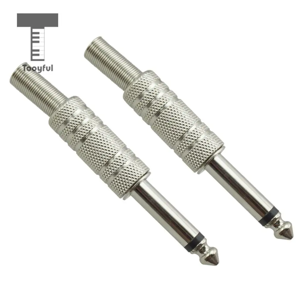Tooyful 2x Гитара Бас моно разъем 1/4 'ɶ 35 мм Amp Кабель Plug Instrument Accs | Спорт и