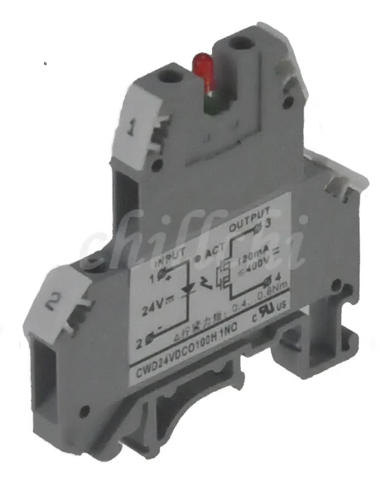 

5В входные Фотоэлектрические изоляционные клеммы, Ультратонкий рельсовый выход для установки, переключатель 0 ~ 400 В AC/DC/100mA