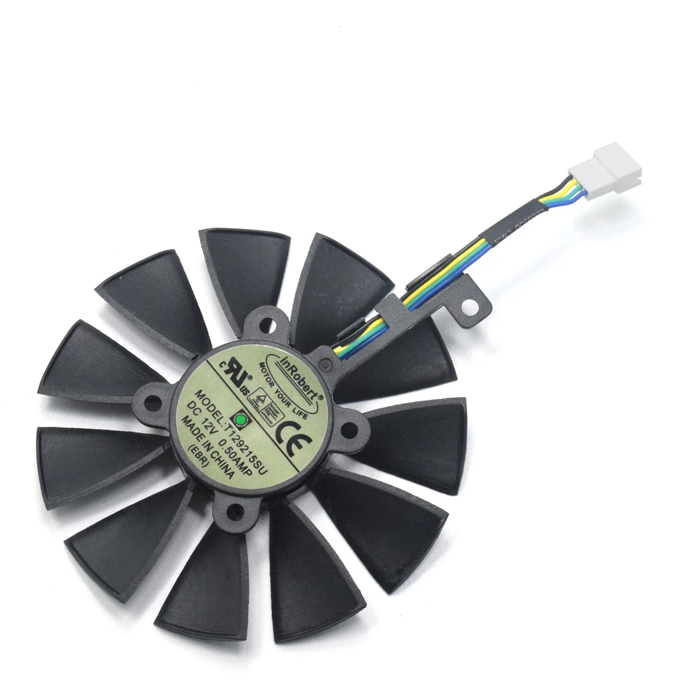 Вентилятор T129215SU 87 мм 4Pin для ASUS Strix R9 390 390X GTX 980Ti 1060 1070 1080 RX VEGA64 Охлаждающие вентиляторы для видеокарты