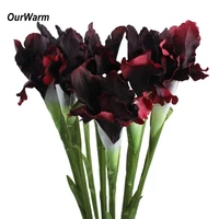 ourwarm 10pcs artificial fake flowers wedding home decoration six colors iris party supplies artificial flowers diy decoration