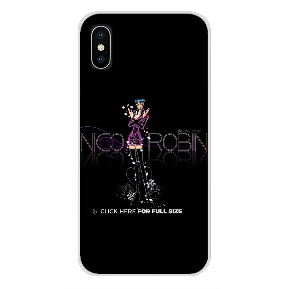 Цельный силиконовый чехол Nico Robin skull flag для Samsung Galaxy S3 S4 S5 Mini S6 S7 Edge S8 S9 S10 Lite Plus Note 4 5 8