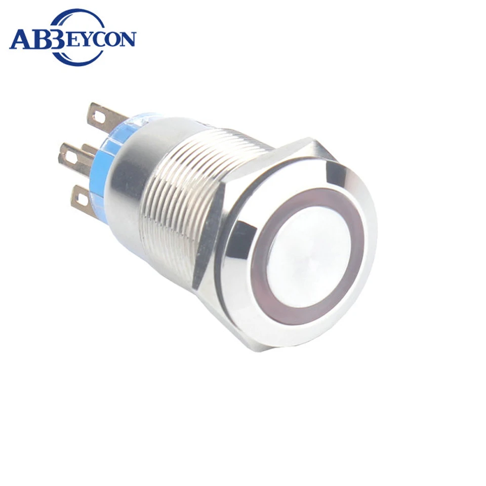 1 шт./лот 19 мм 1NO1NC фиксация 12 В светодиодная подсветка светильник аемая IP67 Антивандальная Металлическая Оболочка контактный выключатель